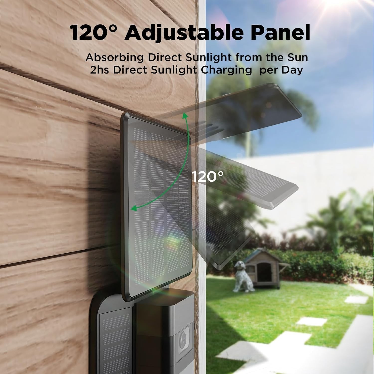 Solar Charger Compatible with Ring Video Doorbell 3/3 Plus/4 Battery Doorbell US