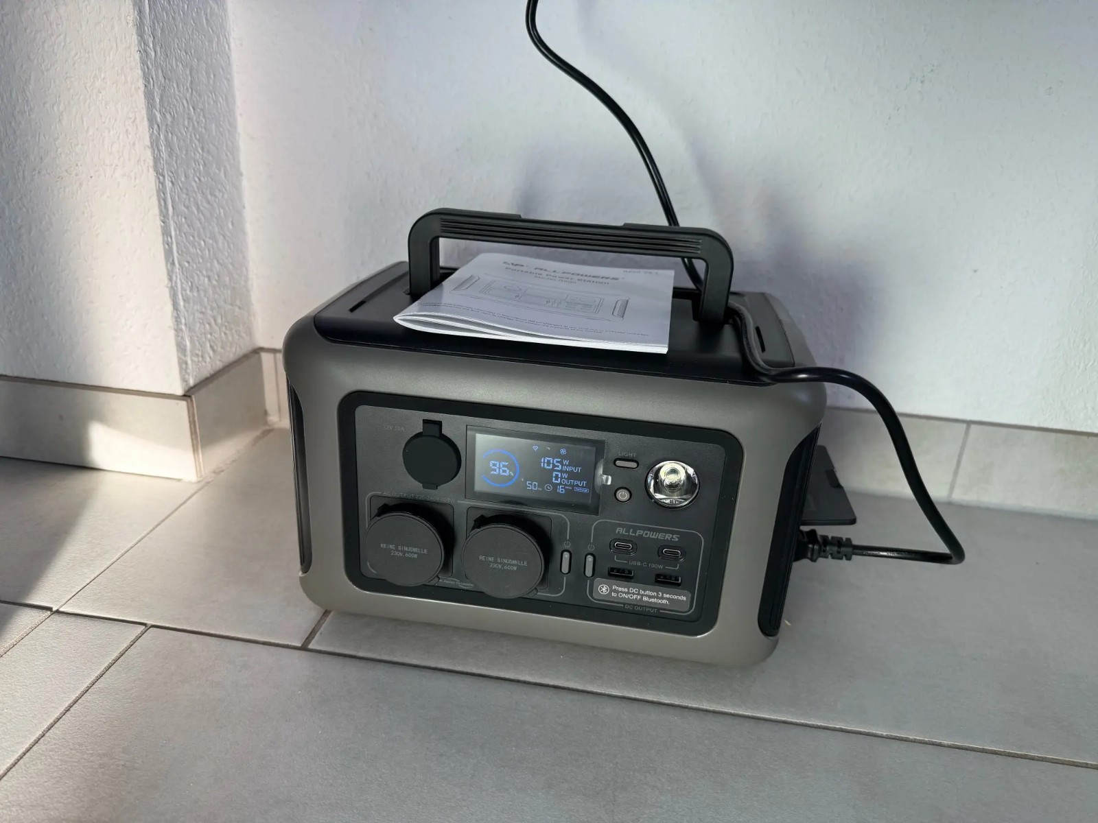 ALLPOWERS R600 Portable Power Station 299Wh LiFePO4 Battery – 600W AC Output