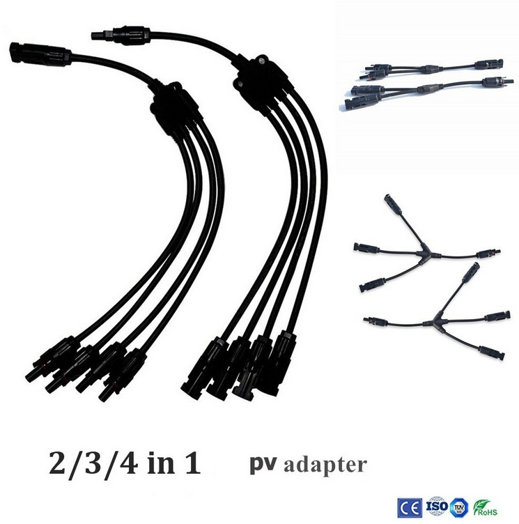Solar Panel Connectors Y Branch Parallel Adapter Cable Wire Plug Tool Kit B2