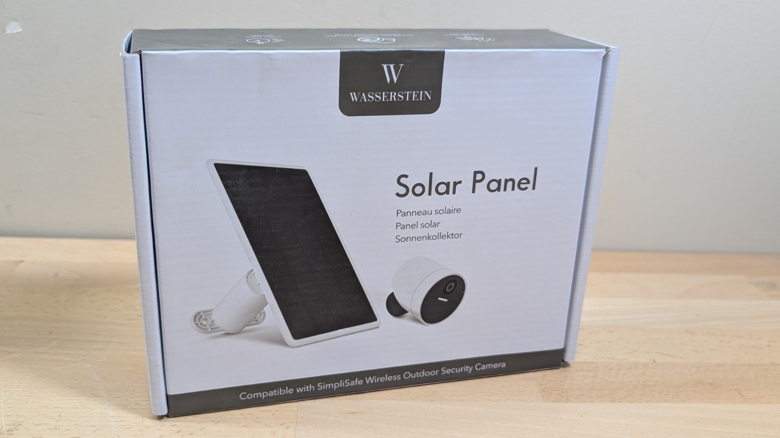 Wasserstein Solar Panel for SimpliSafe Wireless Outdoor Camera (White, 1 Pack)