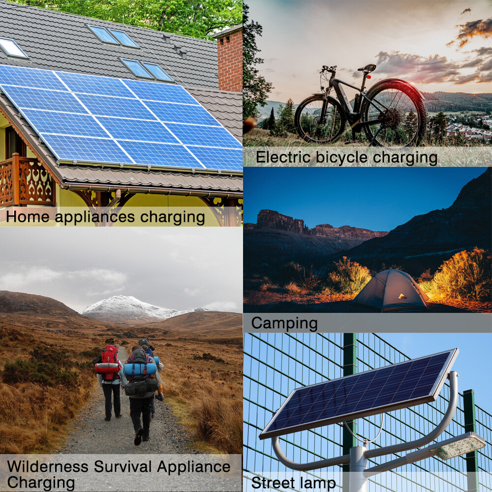 200W Solar Panel Generator Power Bank 6000W Inverter Camping Control Home System