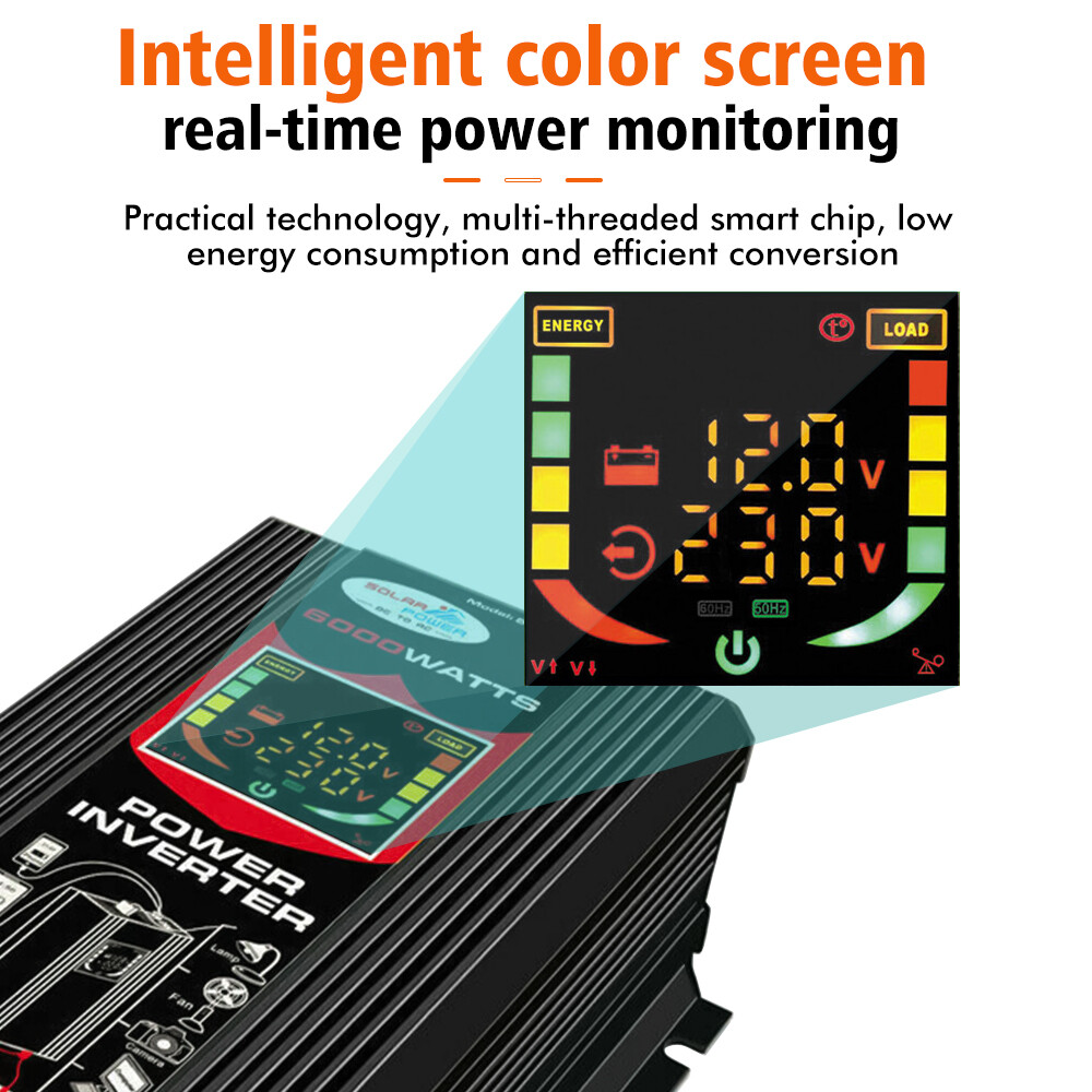 200W Solar Panel Generator Power Bank 6000W Inverter Camping Control Home System