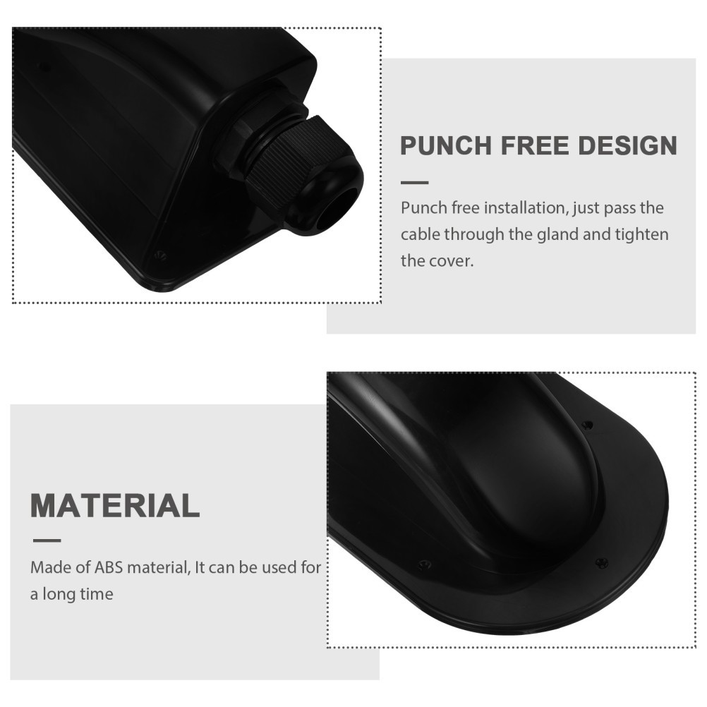Waterproof Solar Cable Entry Box ABS Single Hole Wire Entry Case for Car Roof