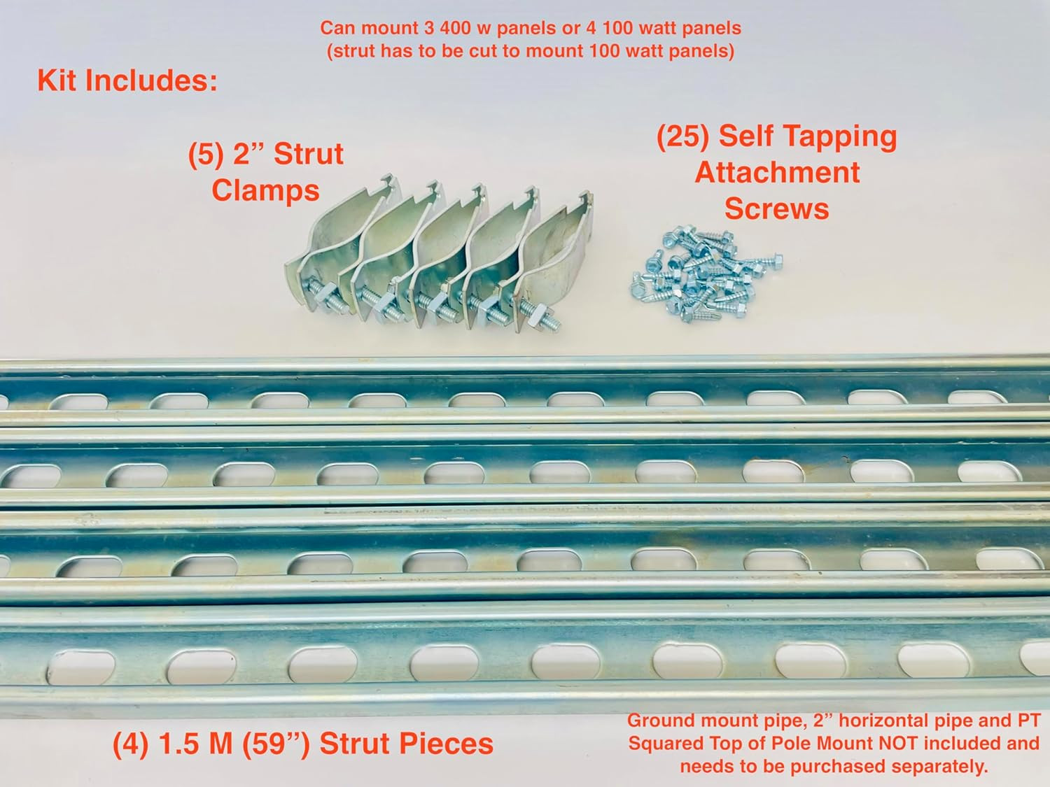 Solar Panel Top of Pole Mounting Kit