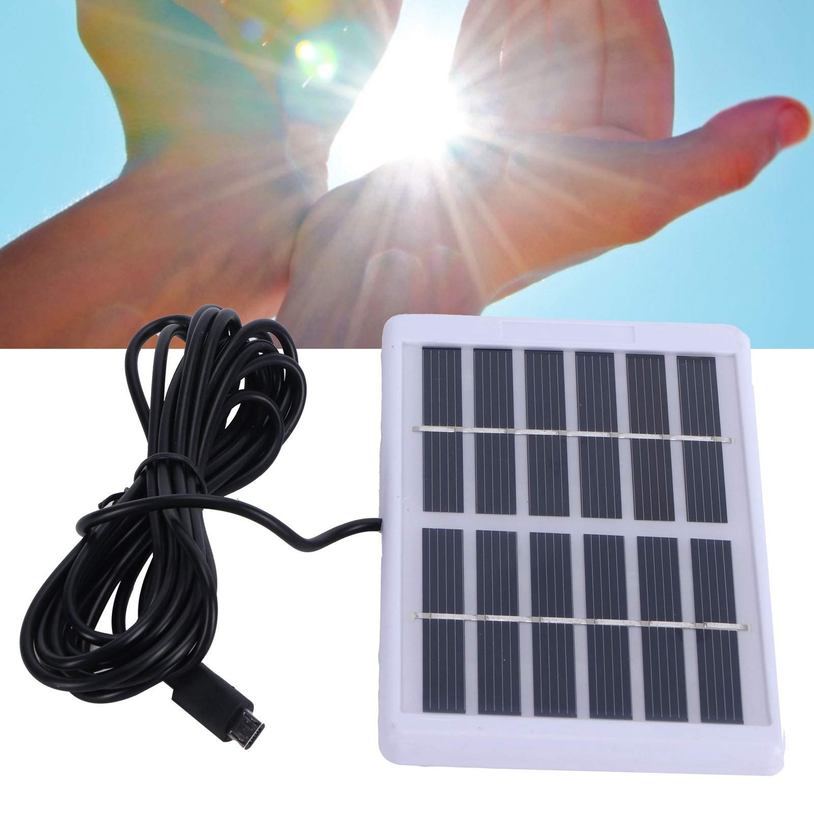 1.2W 6V Polycrystalline Silicon Solar Charging Board, USB Solar Panel, Portab…
