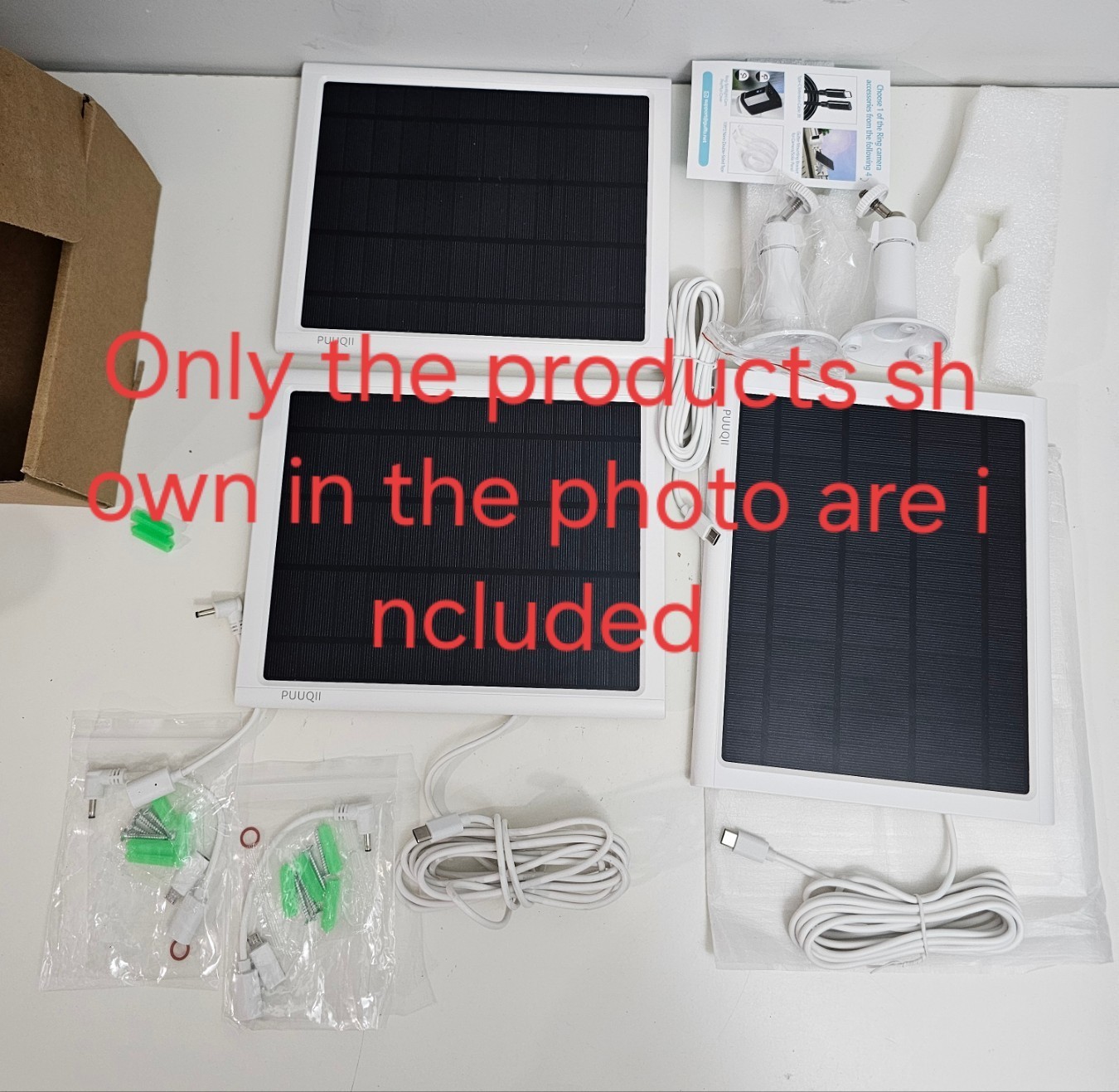 8W Solar Panel for Ring Camera, 3-Pack Solar Panel Charger Compatible with Ring