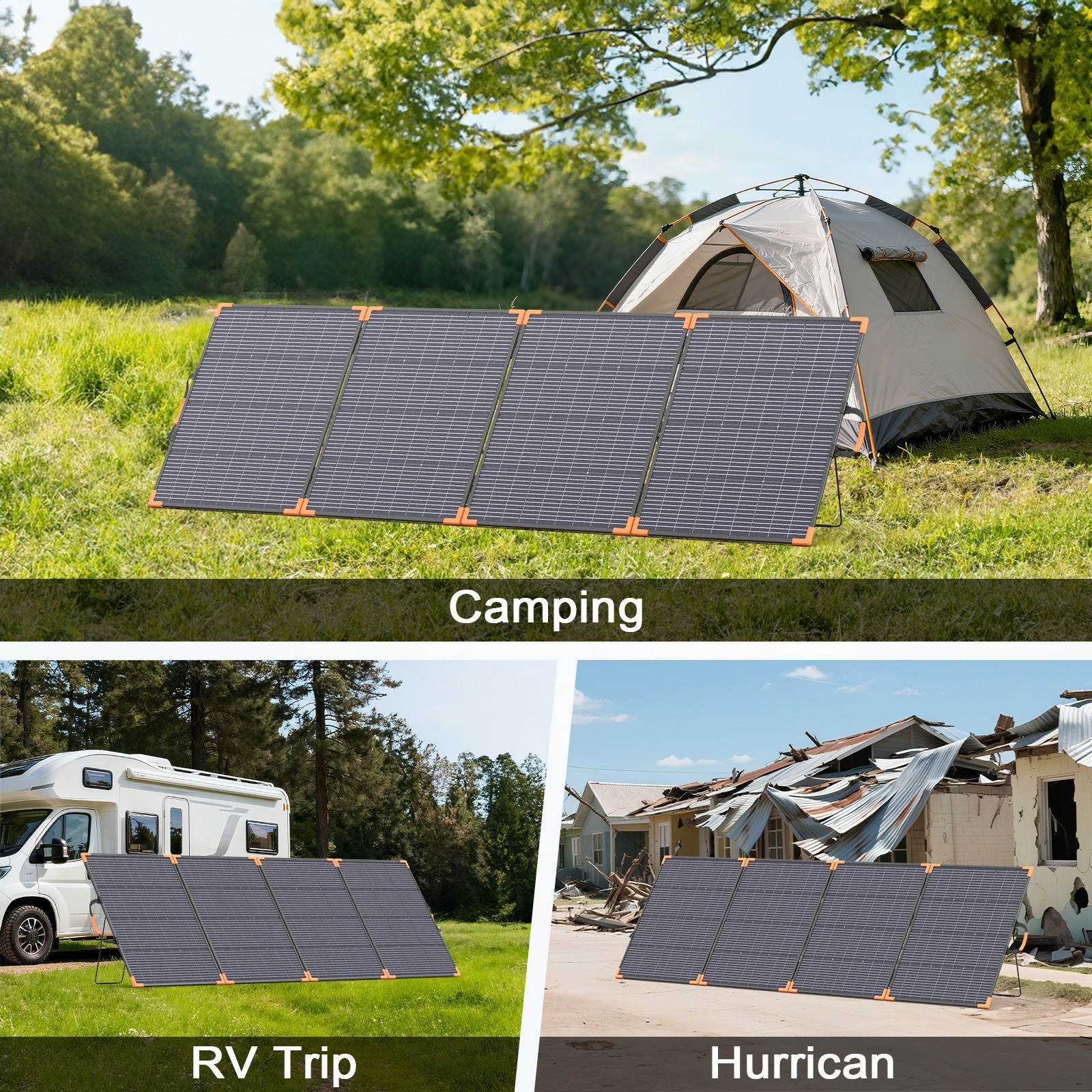 Bifacial solar panels 400 watt 200W for Ecoflow DELTA Pro 3600Wh Power Station