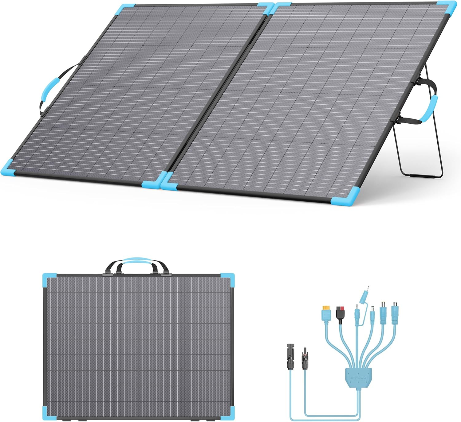 220W Bifacial Portable Solar Panel for Power Station, 23.5% High Efficiency ETFE