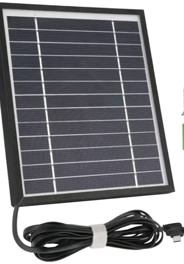 iTODOS Solar Panel w 90° USB-C for Blink XT & Blink XT2 & Other Makes & Models