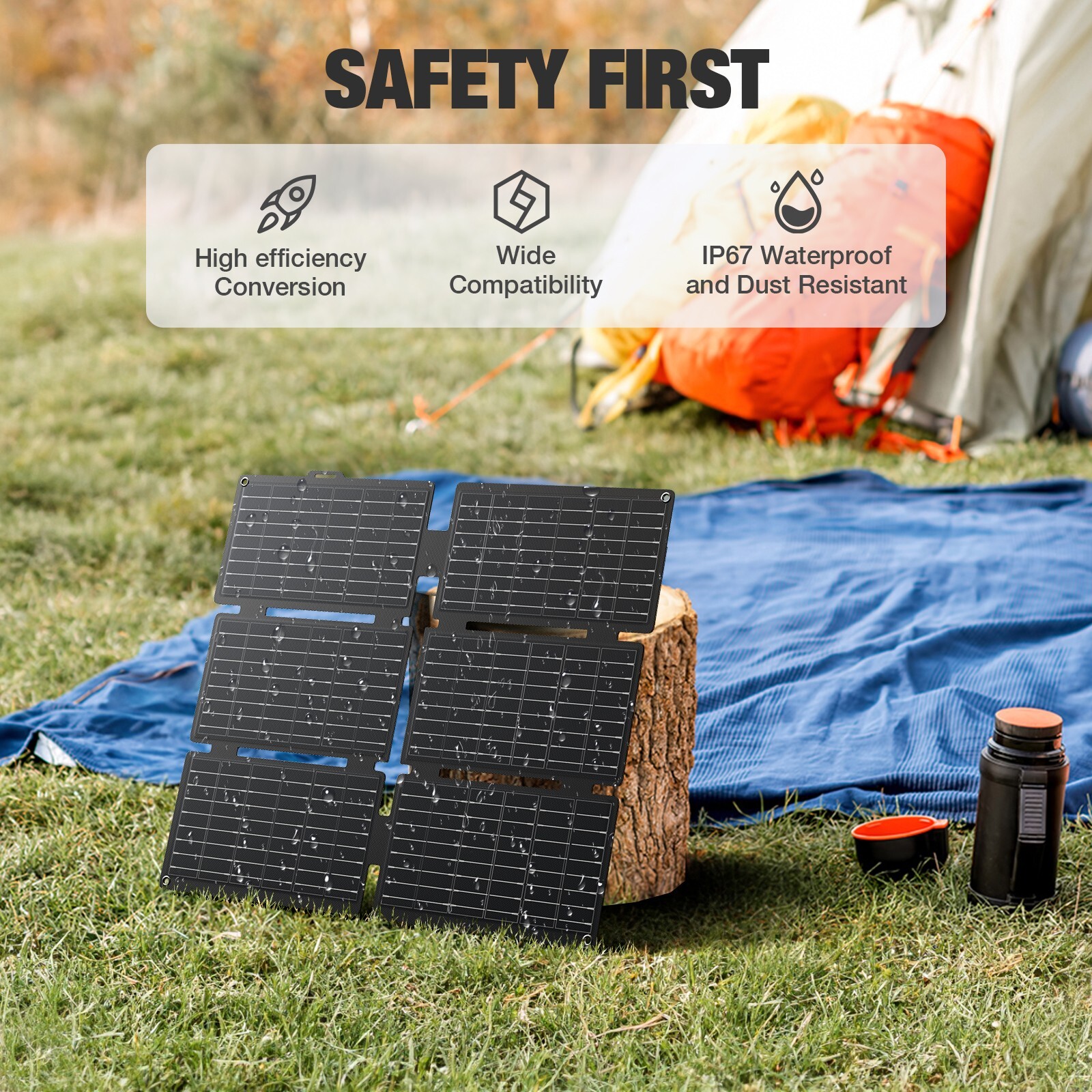 Grecell 300W Power Station Portable Solar Generator Battery + 40W Panel (USED)
