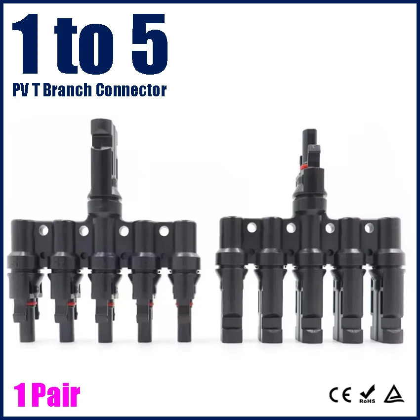 1 to 2/3/4/5/6T Solar MC Connectors for Photovoltaic Energy PV Panel Parallel Sp