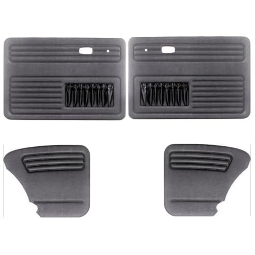 4-Piece Universal Door Panel Kit, Type 1 & S/B 65-77, Black (Exc. Conv.)