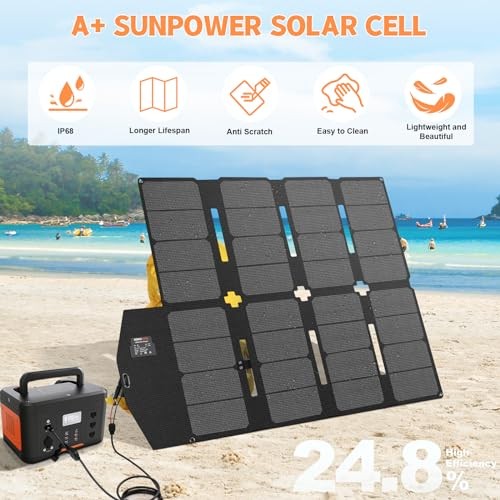 100W Portable Solar Panel for EF/Jackery/Bluetti/Anker Power Station 100W Pro