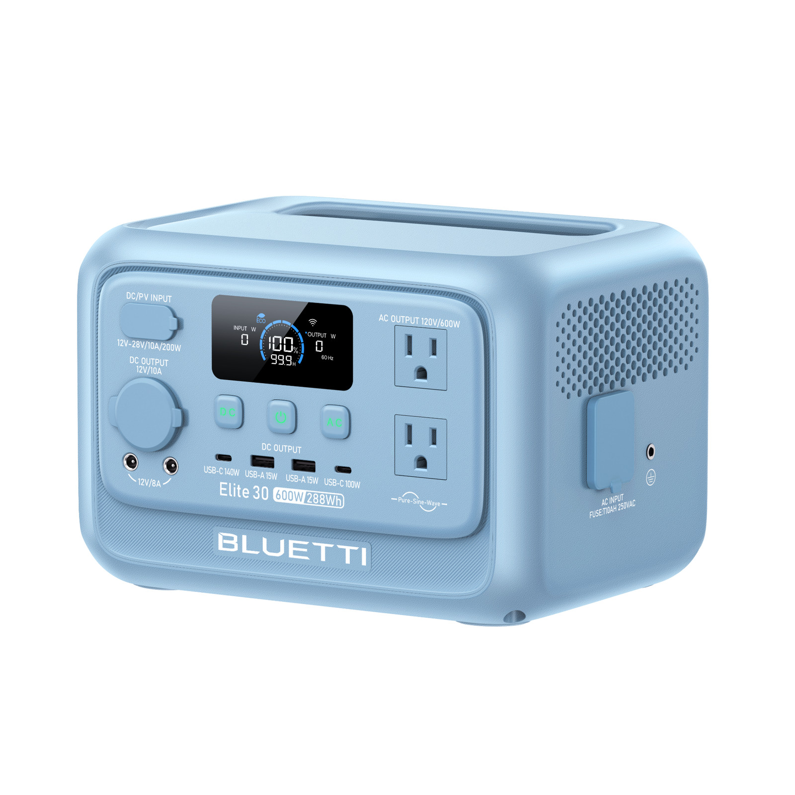 BLUETTI Elite 30 V2 288Wh Blue Portable Power Station Generator for Outdoors