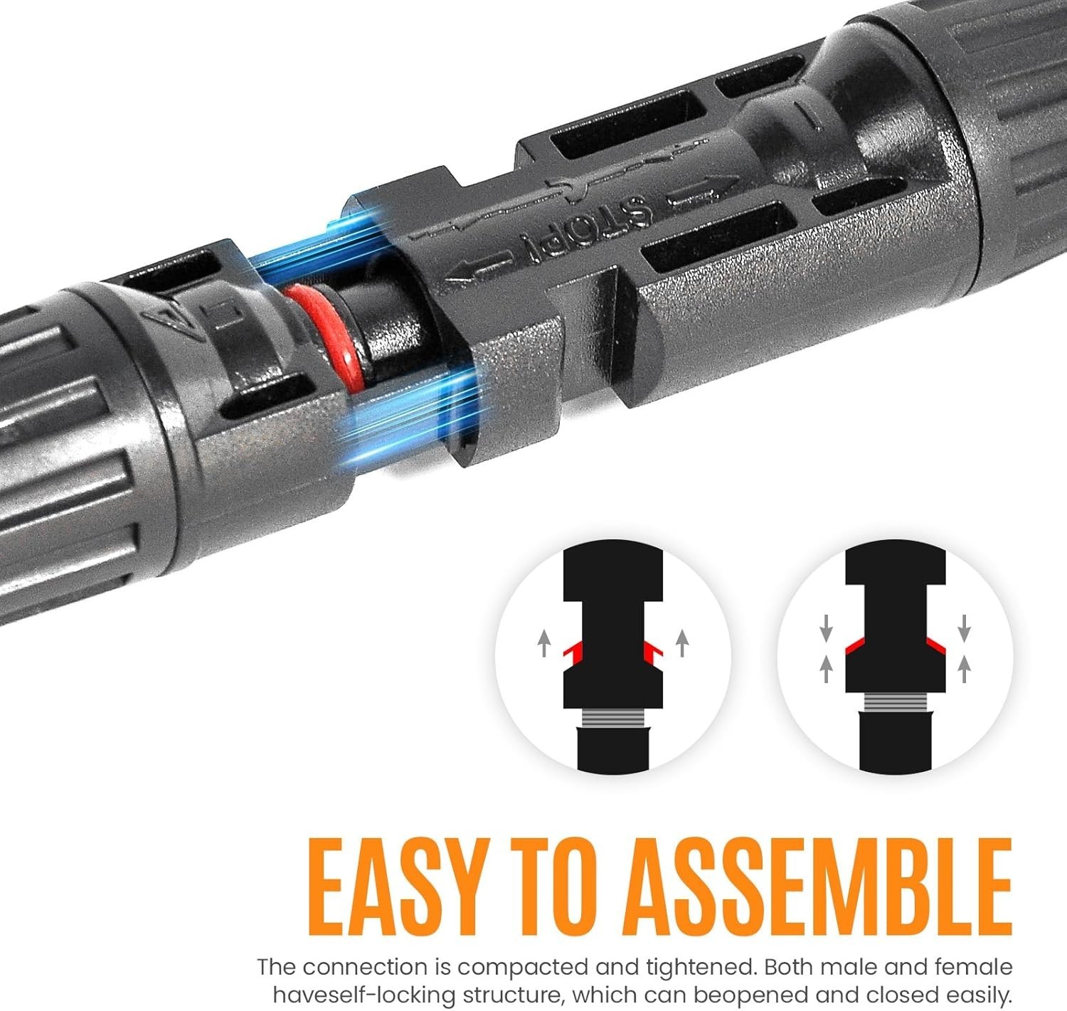 Universal 2 Pack Y Branch Solar Panel Connectors – Safe & Reliable Connection