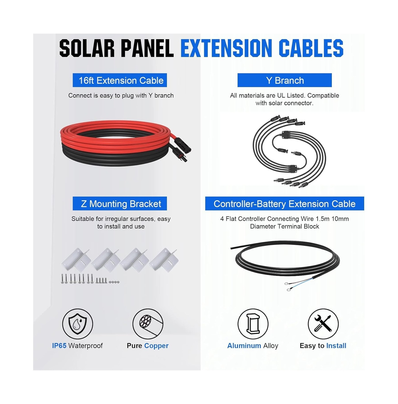 ECO-WORTHY 400 Watt 12 Volt Premium Solar Panel Kit :4pcs 100W Solar Panel+ 4…