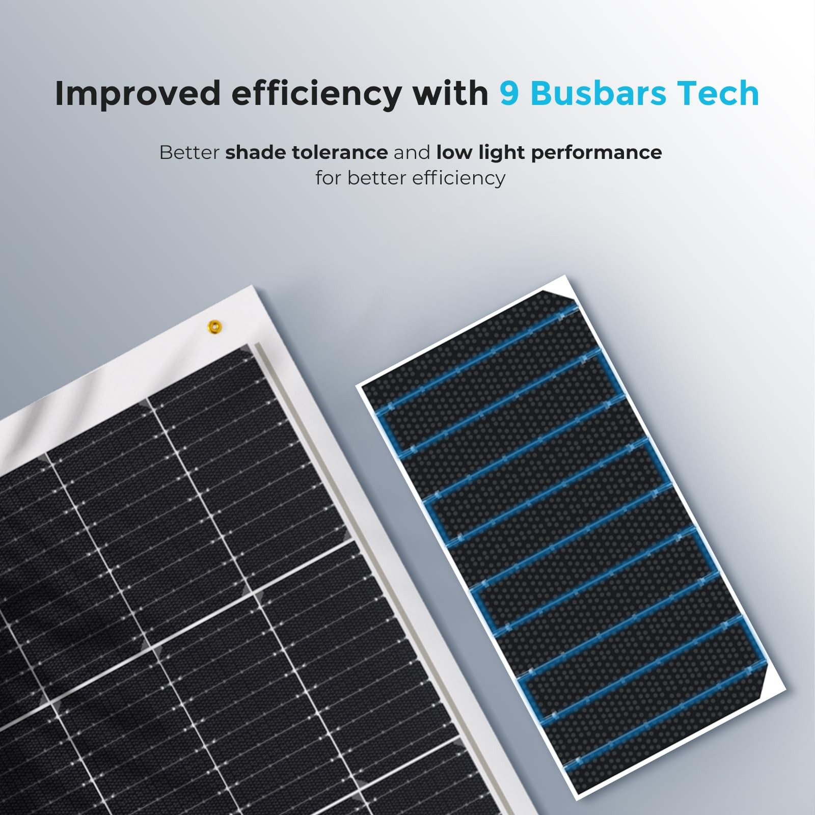 Renogy Flexible Solar Panel 100 Watt 12 Volt Monocrystalline Semi-Flexible