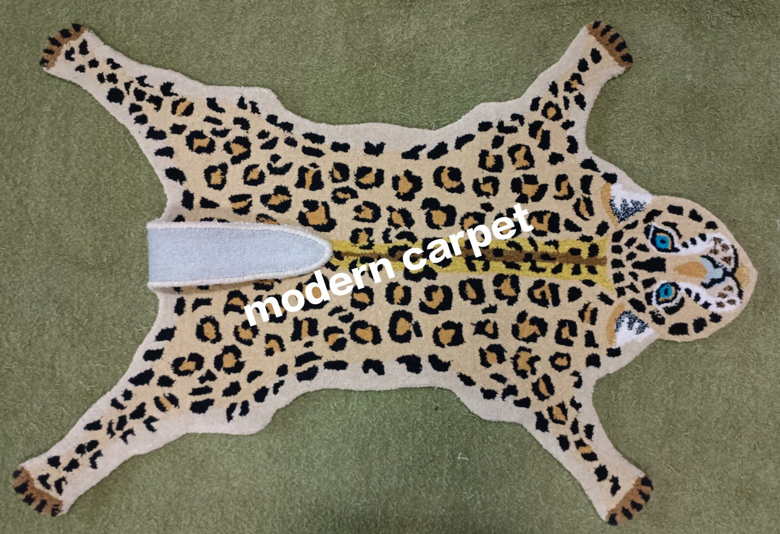 Leopard Rugs 3×5 Feet Handmade 100% Woolen Hand Tufted For Home Decoration