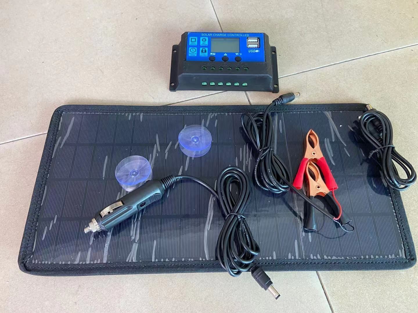 30W 60W Mono Solar Panel Kit 18V Battery Charger Controller 100A Car RV Home