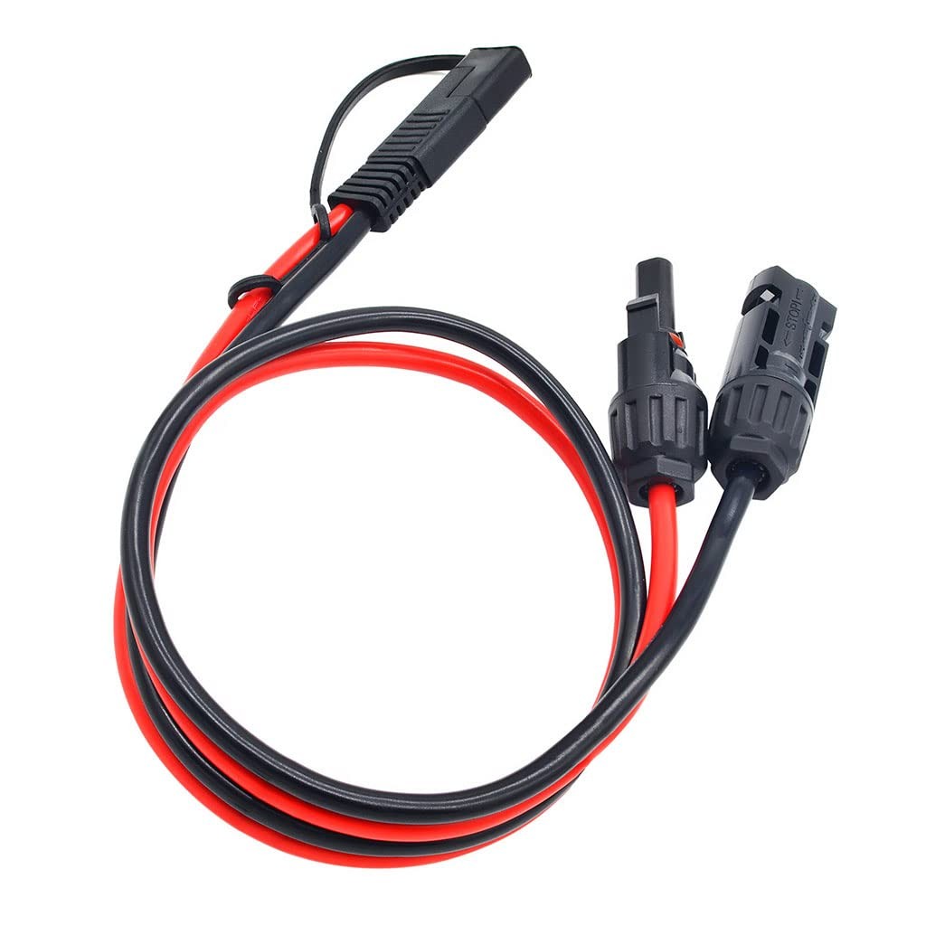 10AWG Solar Panel Connector Cable, SAE to Male & Female Solar Connectors Extensi