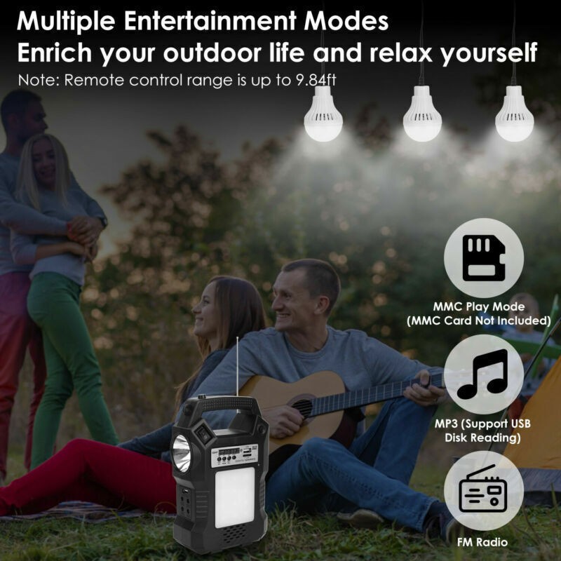 Portable Power Station Solar Generator Power Bank Outlet Camping Emergency