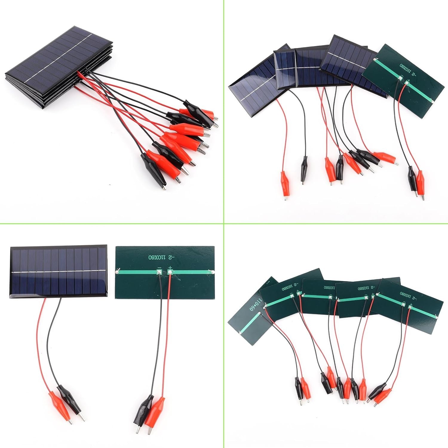 5Pcs Mini Solar Panels 0.96W 160ma 6V Solar Panel Module Polysilicon Epoxy Ph…