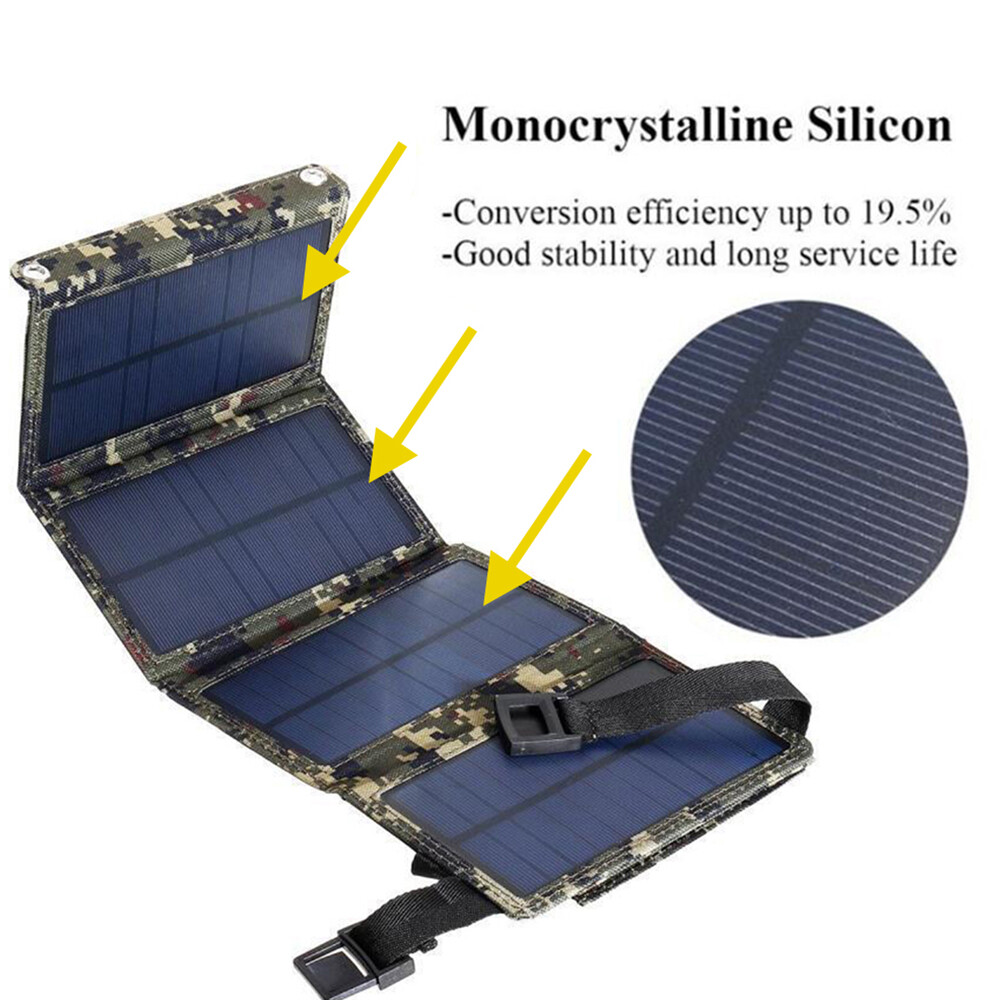 80W Solar Panel Kit USB 12V Battery Charger Folding Portable Power Bank IP65 US