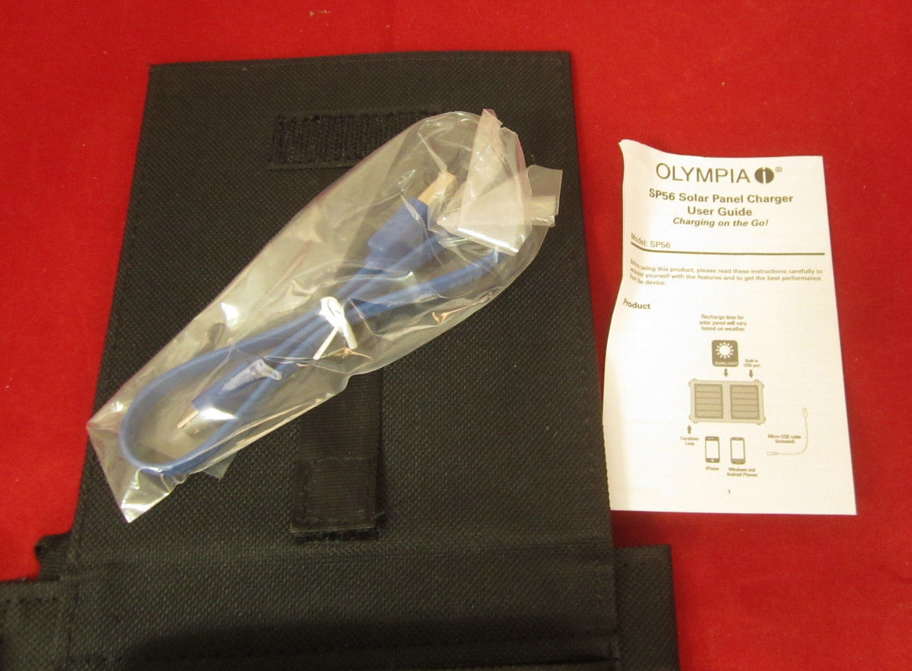Olympia Sp56 Solar Panel Charger – 5.60 W, 5V DC Output Voltage, NOS
