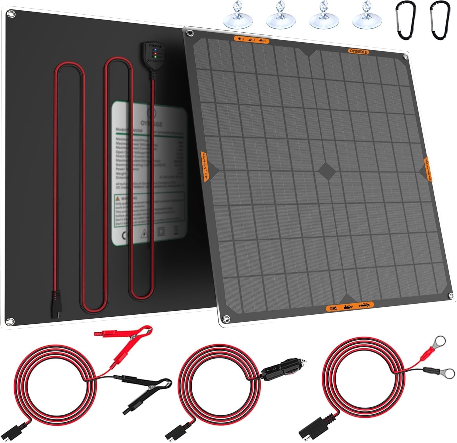 Efficient 20W Solar Battery Charger with Intelligent Protection for Cars & Boats