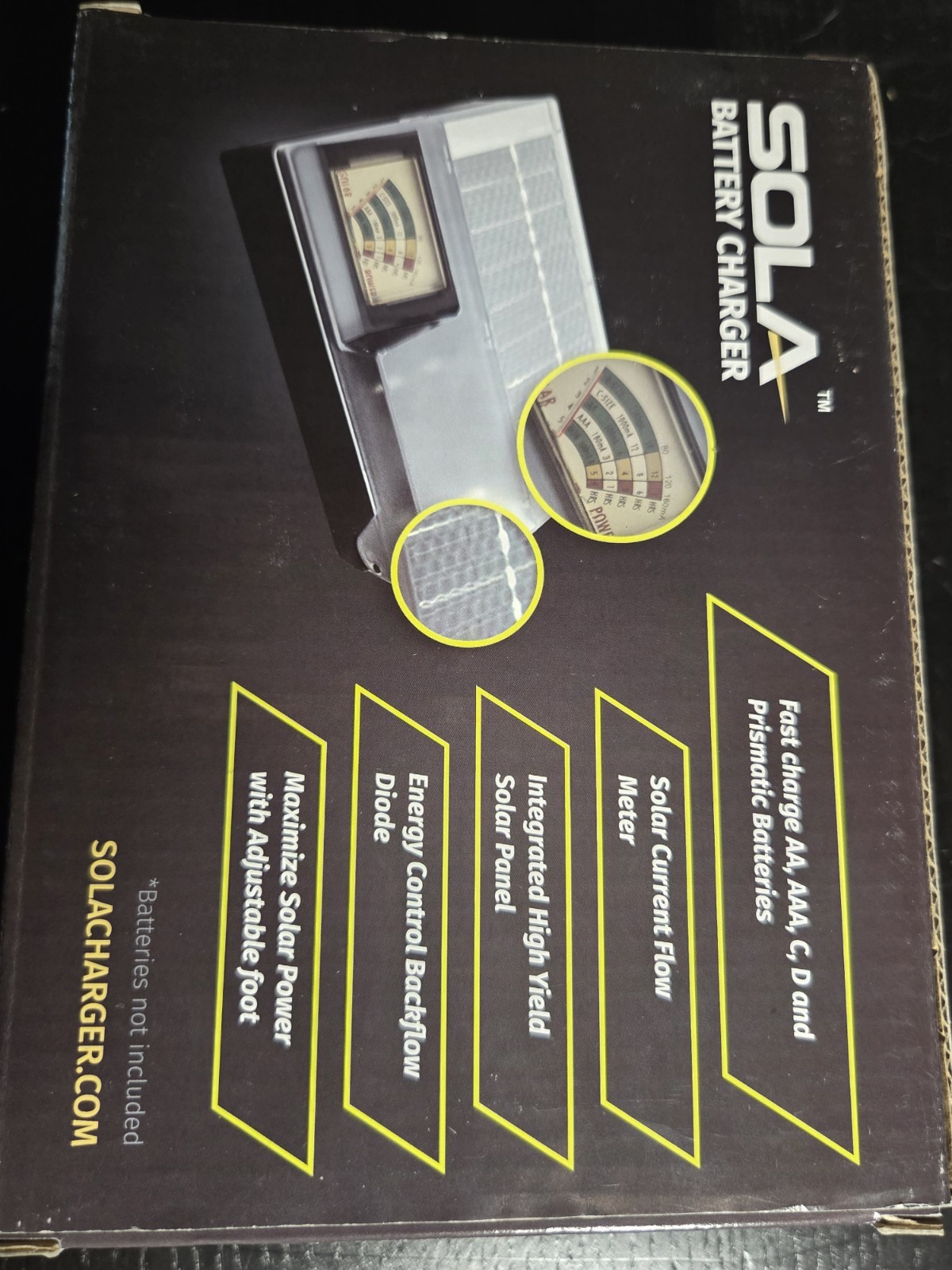 SOLA Solar Battery Charger Intergrated High Yield Solar Panel New