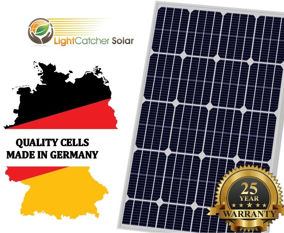 100 Watt Mono Solar Panel Kit with Charge Controller & Wire Kit Monocrystalline