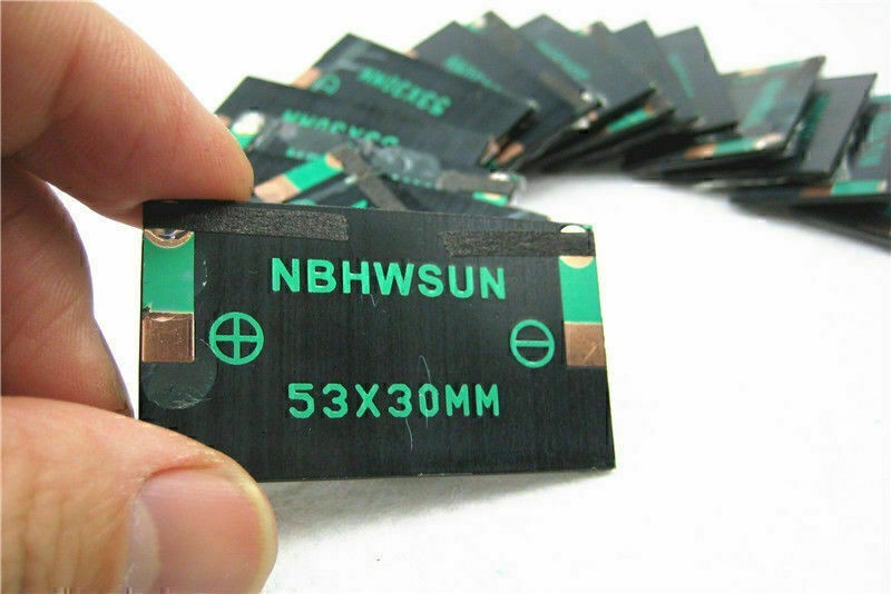10Pcs/Lot DIY Toy 5V 30mA 53X30mm Micro Mini Small Power Solar Cells Panel