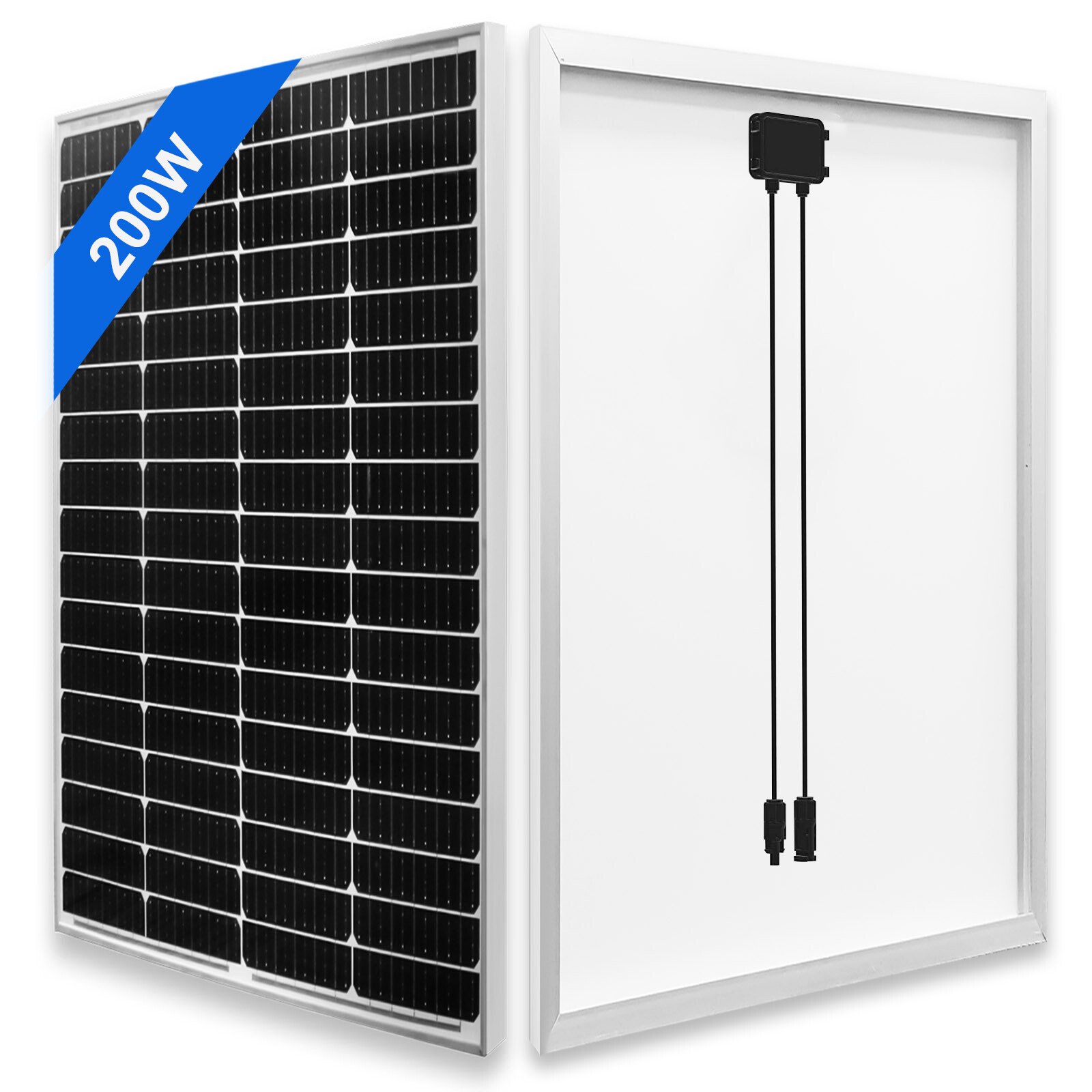 PFCTART 200W Monocrystalline Solar Panel 12V for Battery Charger Caravan Home