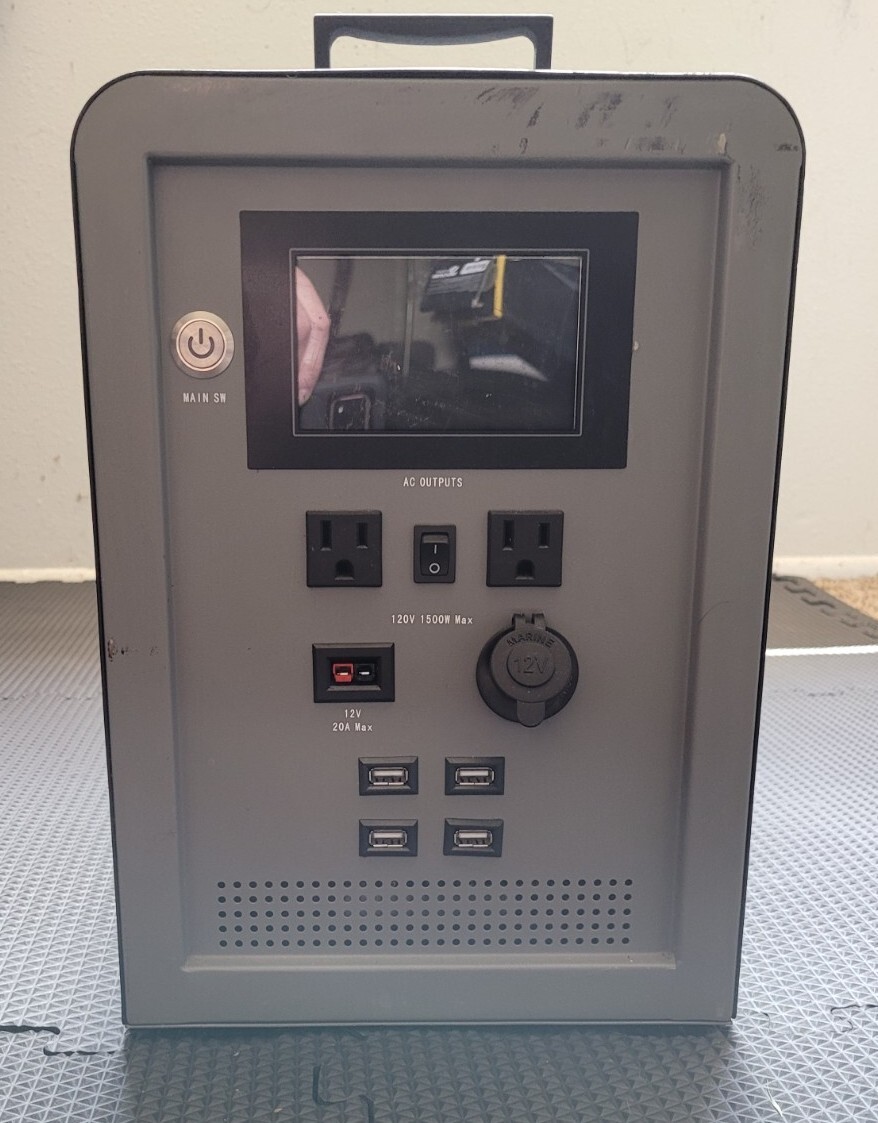 1500 Watt 30 Amp Output LiFePO4 PORTABLE Lithium Power Station Custom Marine Prd