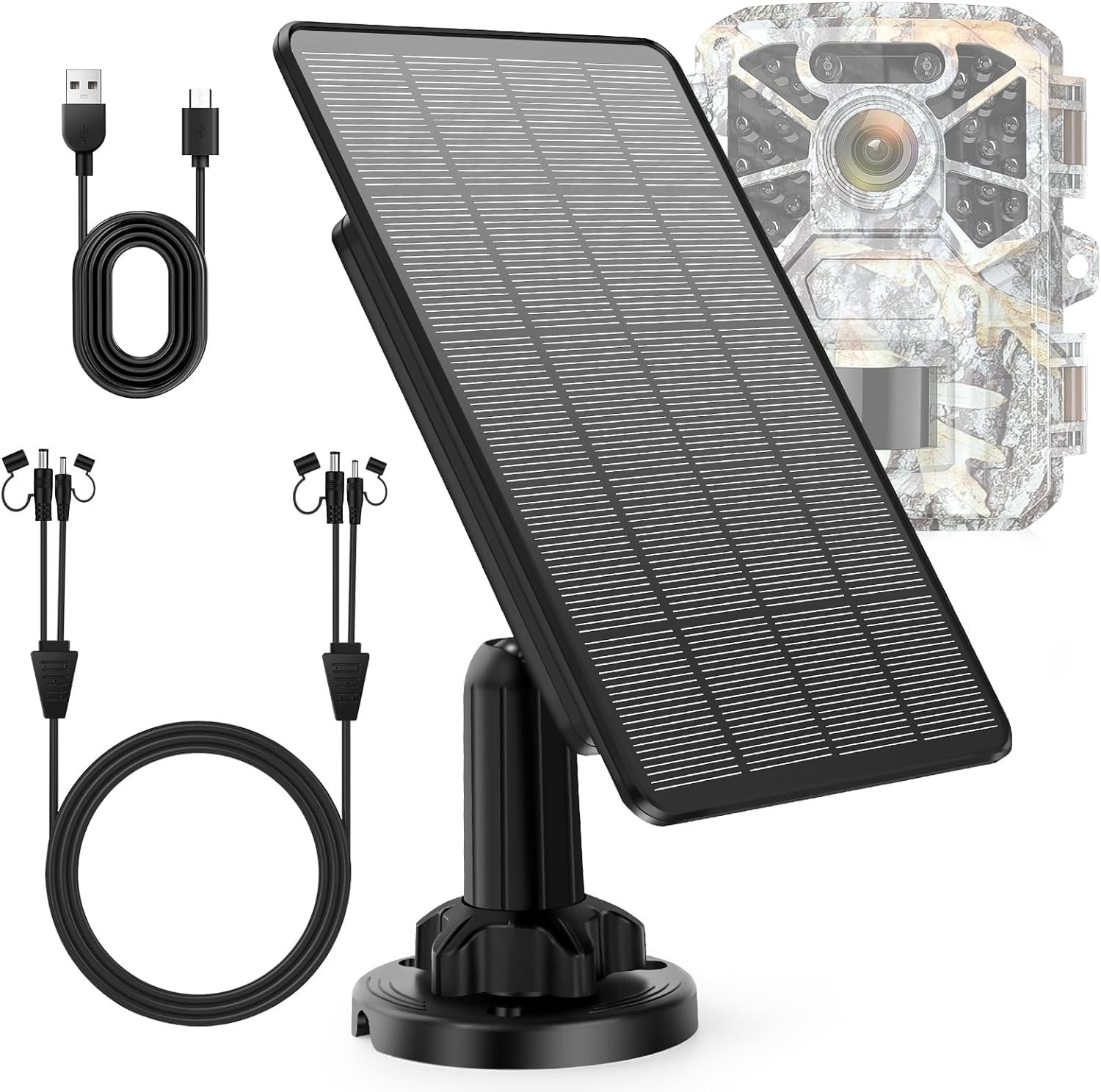 Solar Panel for Trail Cameras 12V/1A 6V/1.5A Waterproof