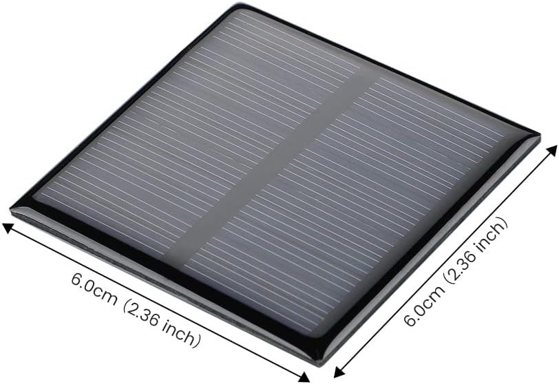 10Pcs 5.5V 80mA Mini Solar Panels 2.36″x2.36″ for DIY Electric Toy Materials …