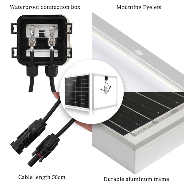 100W Solar Panel Kit 12V 10A Battery Charger High Efficiency Monocrystalline kit