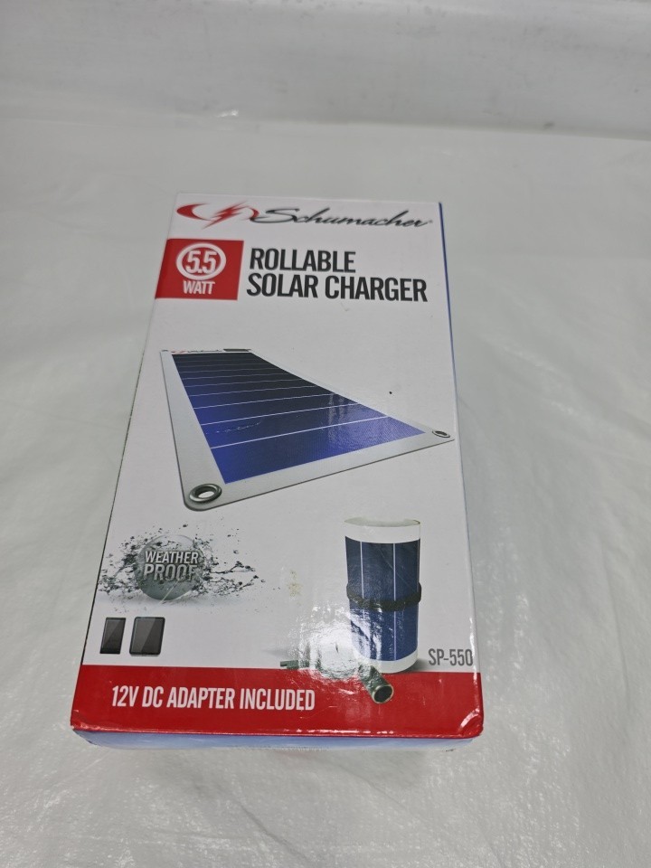 SCHUMACHER SP-550 Weather Proof Rollable Solar Panel Charger, 5.5W Works