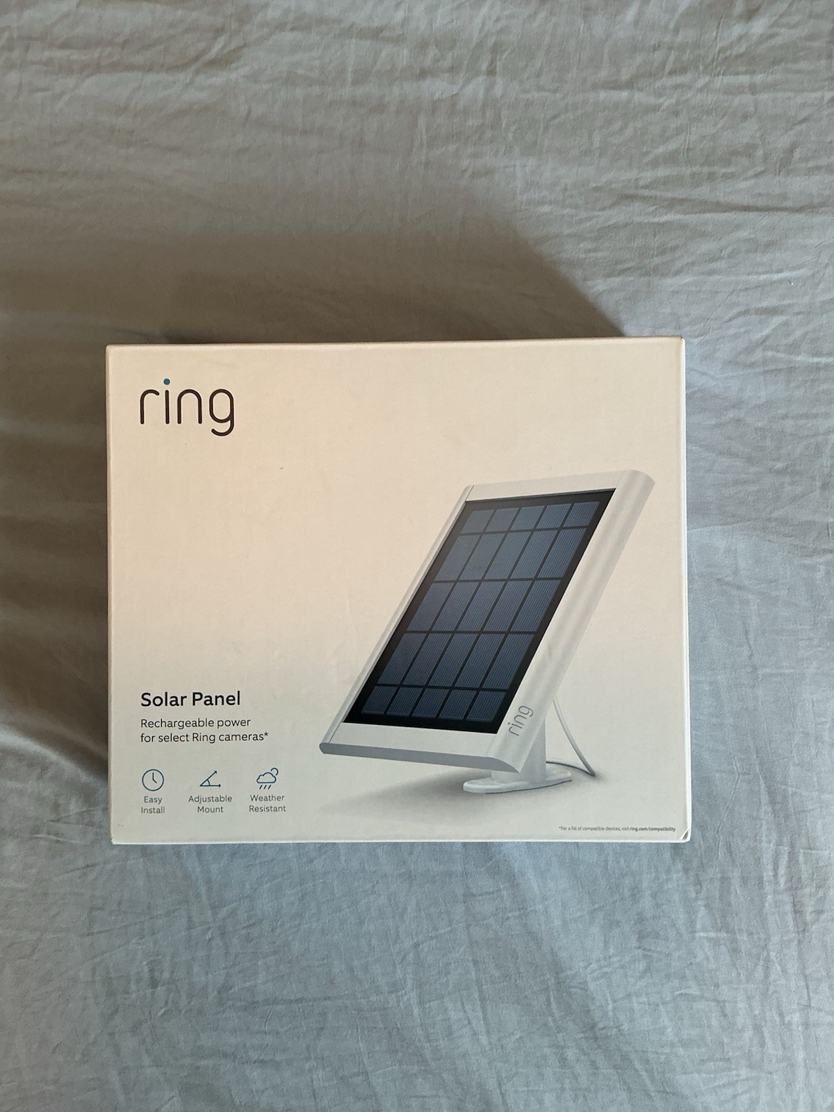 Ring Solar Panel White Gen 2 for Select Ring Cameras Weather Resistant NIB