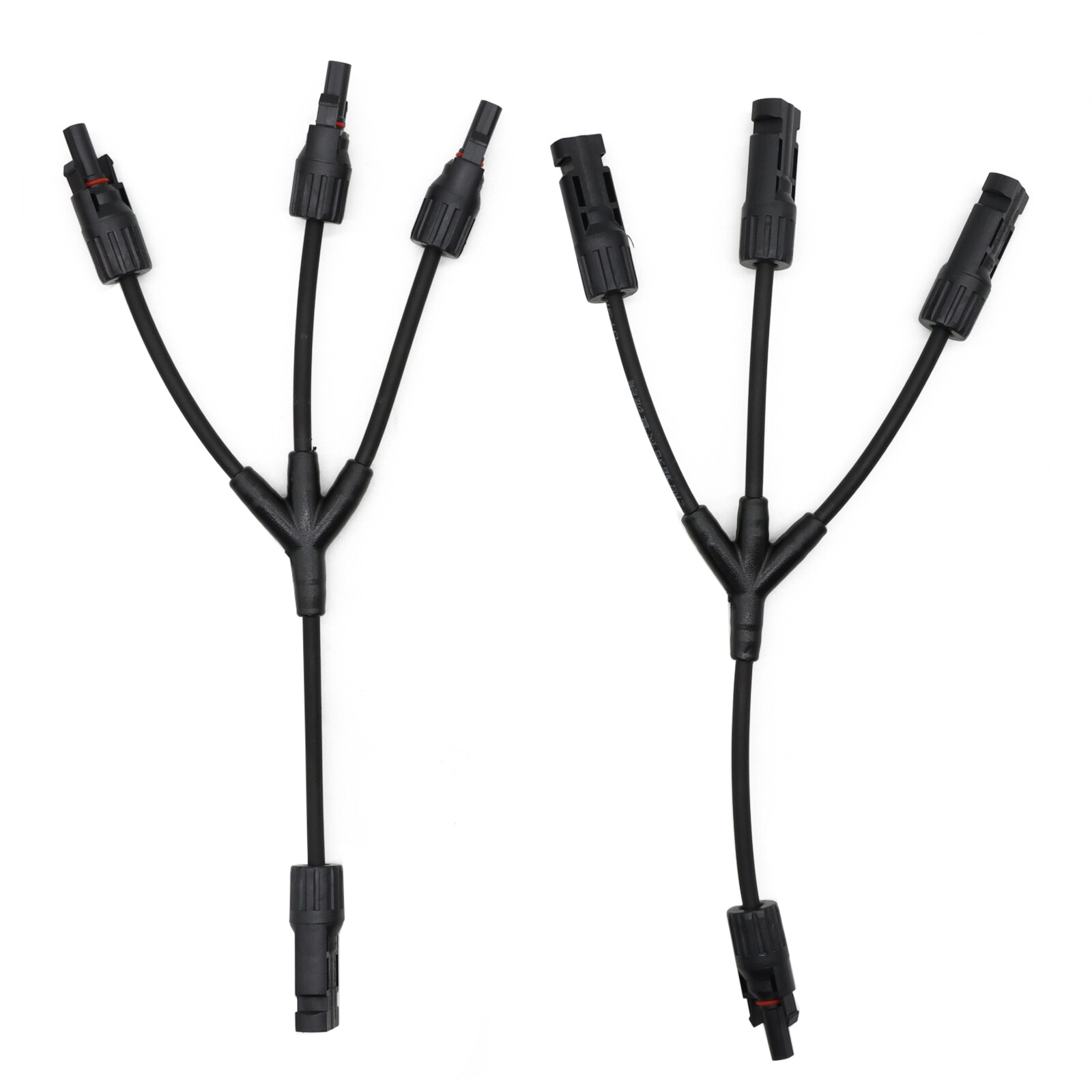 1 Pair Solar Y Branch Connectors 1 to 3 Connector Parallel Panel Cable Wire Plug
