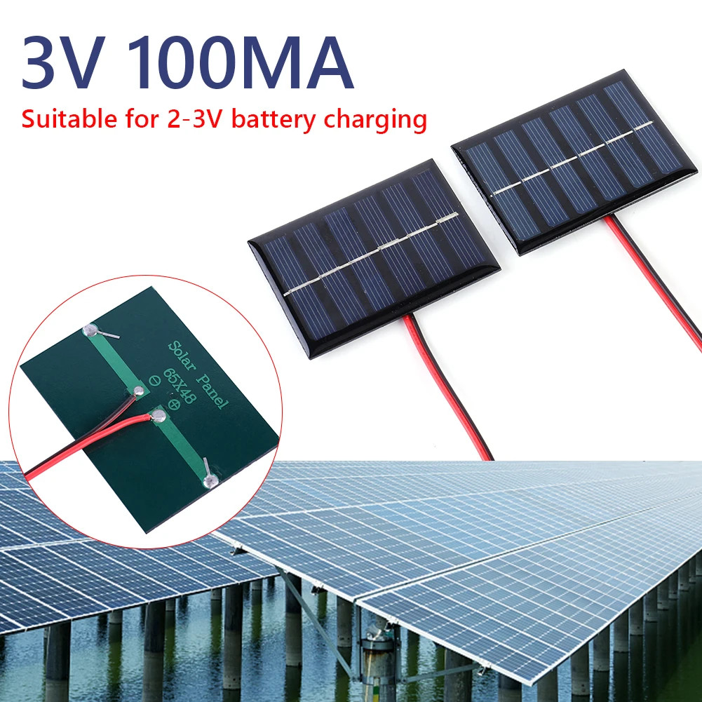 5W 5V/12V 1W 3V Mini Solar Panel Polysilicon Solar Epoxy Panel Module Light Cell