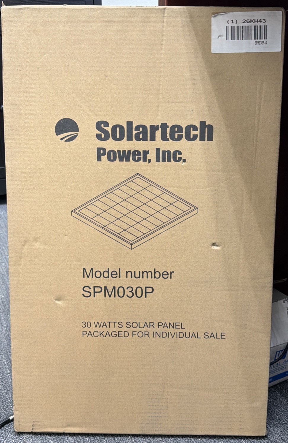 SolarTech Power SPM030P-A 30W 12V Polycrystalline Solar Panel 17.3V 36 Cell New