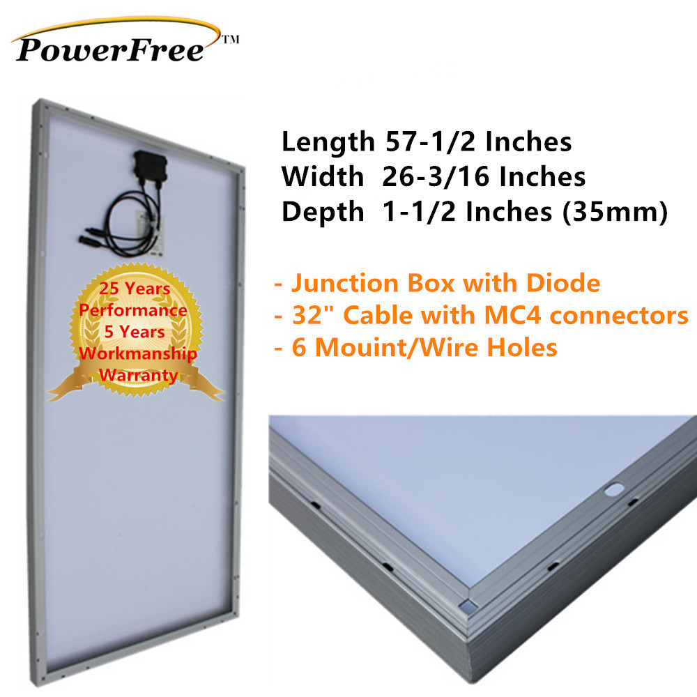 MonoPlus Solar Cells Two 150w Watt Panels 300w 300 Watt Kit 12v Battery RV Boat