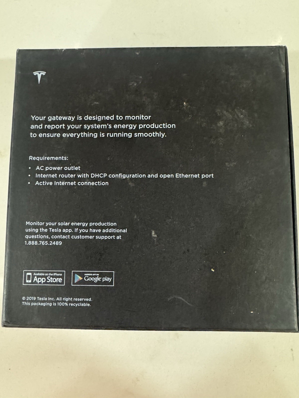 Tesla Solar Gateway – Tesla Part No. 1490255-00-A, Model No. GWY20