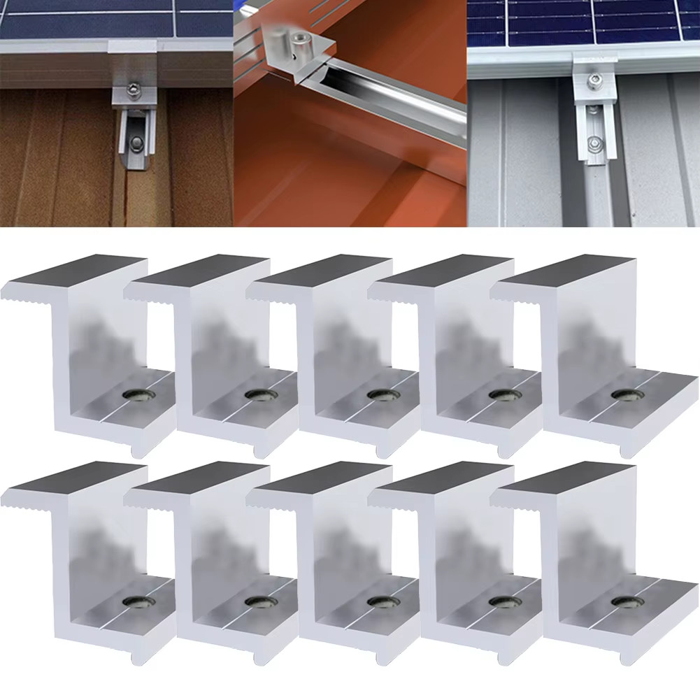 10Pcs Solar Photovoltaic Mounting PV End Clamps 3045Mm Clamps for Solar Module S