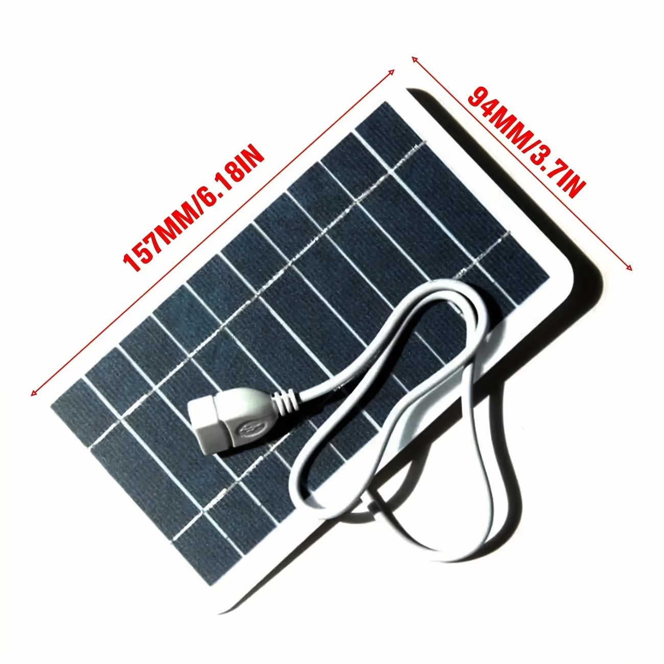 5V 2W Portable Solar Panel USB Fast Charger for Phones, Power Banks & Cameras