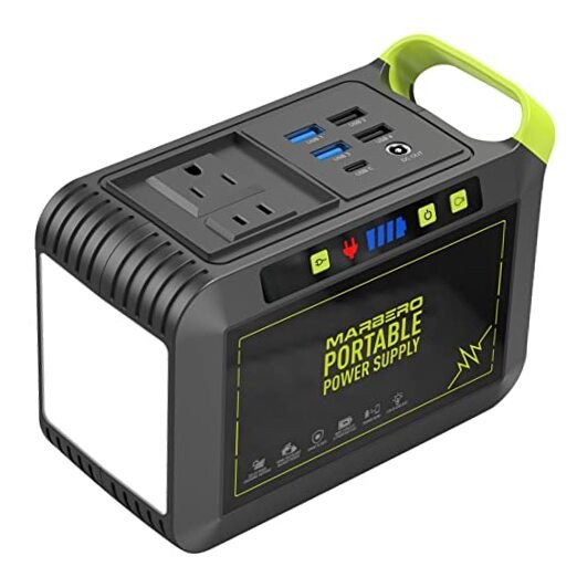 Portable Power Station 88Wh Camping Lithium Battery Solar Generator Fast Green