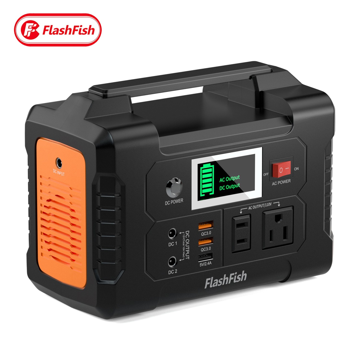 Flashfish 200W Portable Power Station Generator 151Wh Li-ion + 60W Solar Panel