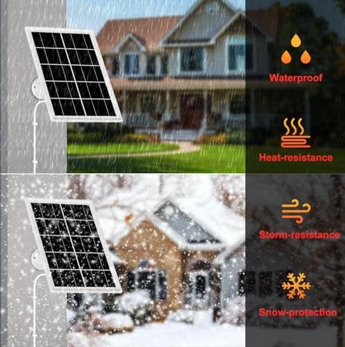 7W Solar Panel for Ring,Solar Charger for Stick Up Cam, Stick Up Cam Pro, 1