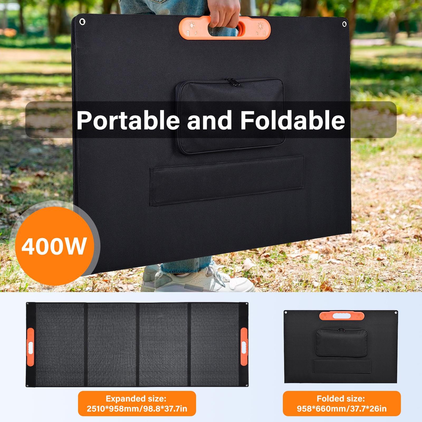 200W 400W Portable Foldable Solar Panel Kit For Solar Generator For Camping